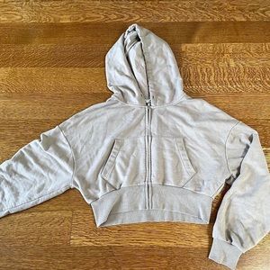 Oversized beige garage hoodie